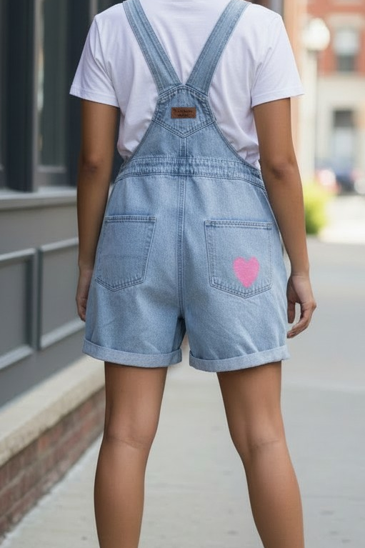 Flowery shortalls