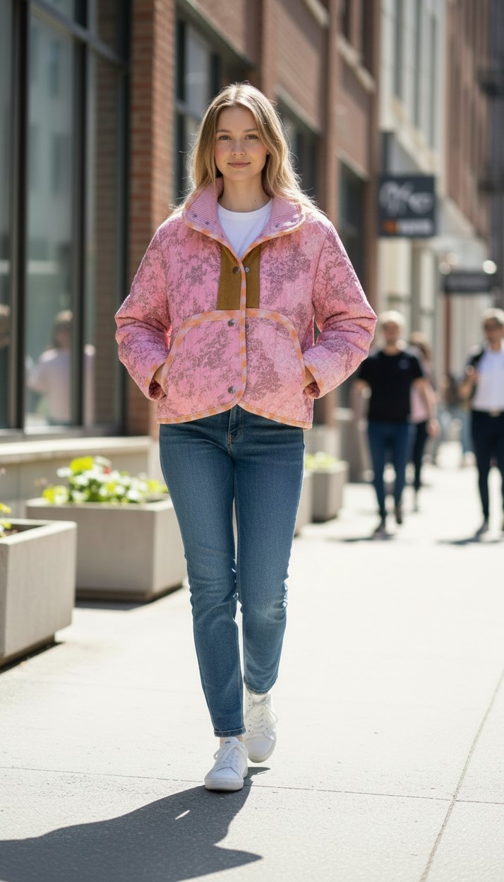 Oversized crop winter jacket