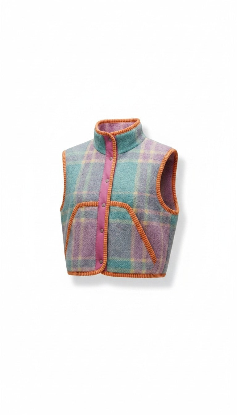 Oversized winter crop vest