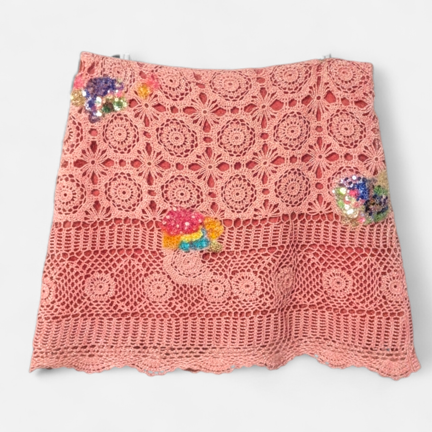 Cotton crochet sparkle skirt