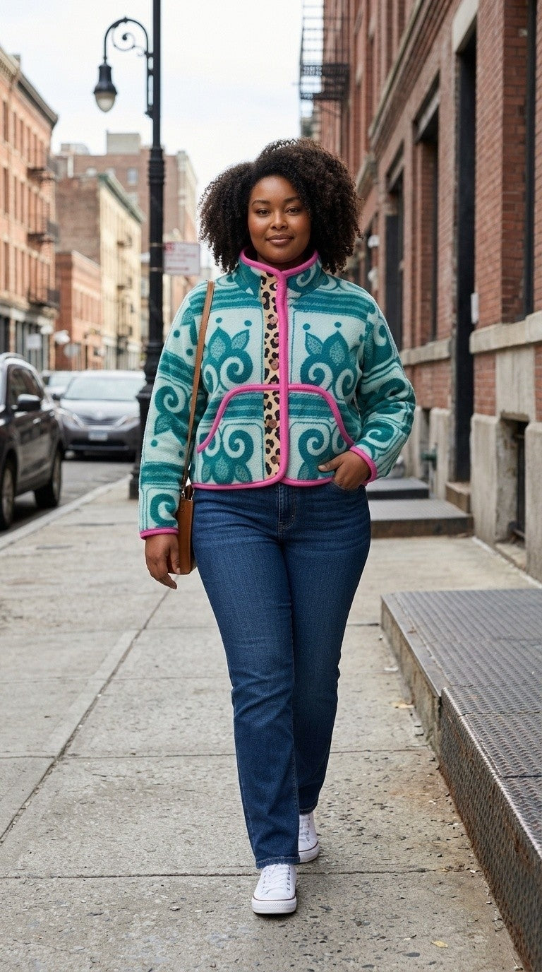 Oversized winter crop jacket