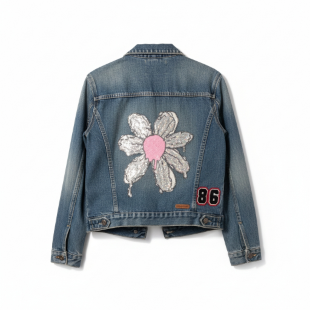 My little daisy denim jacket