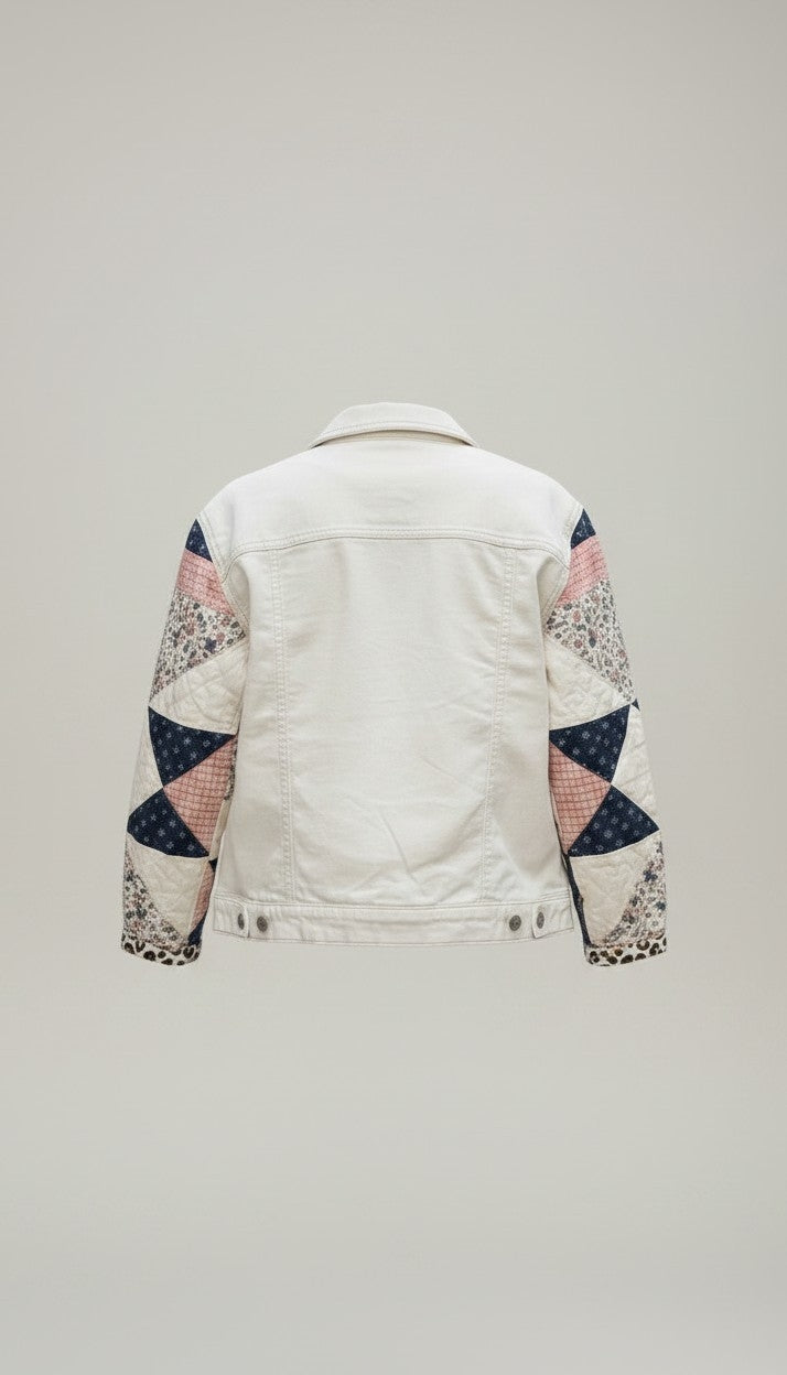 Quilted sleeved denim jacket