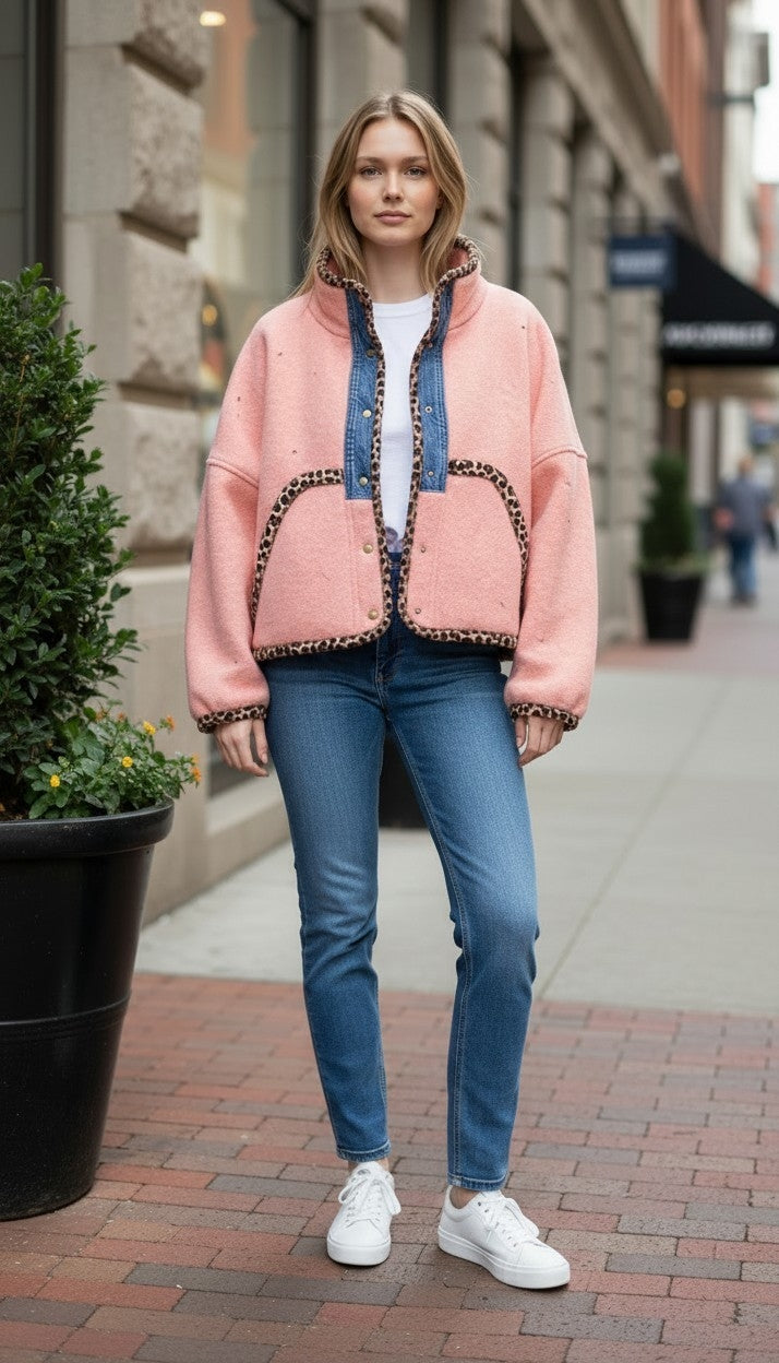 Oversized crop winter jacket