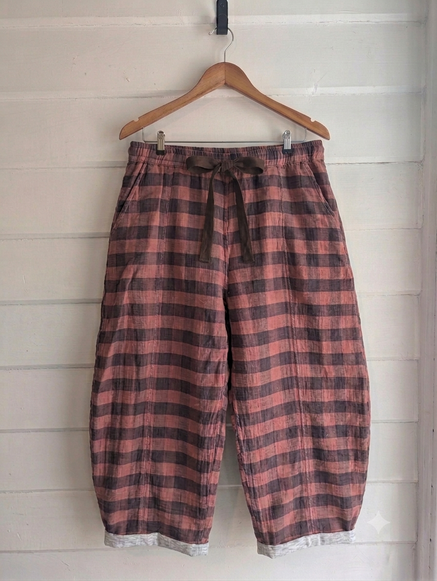 Oversized barrel leg pants