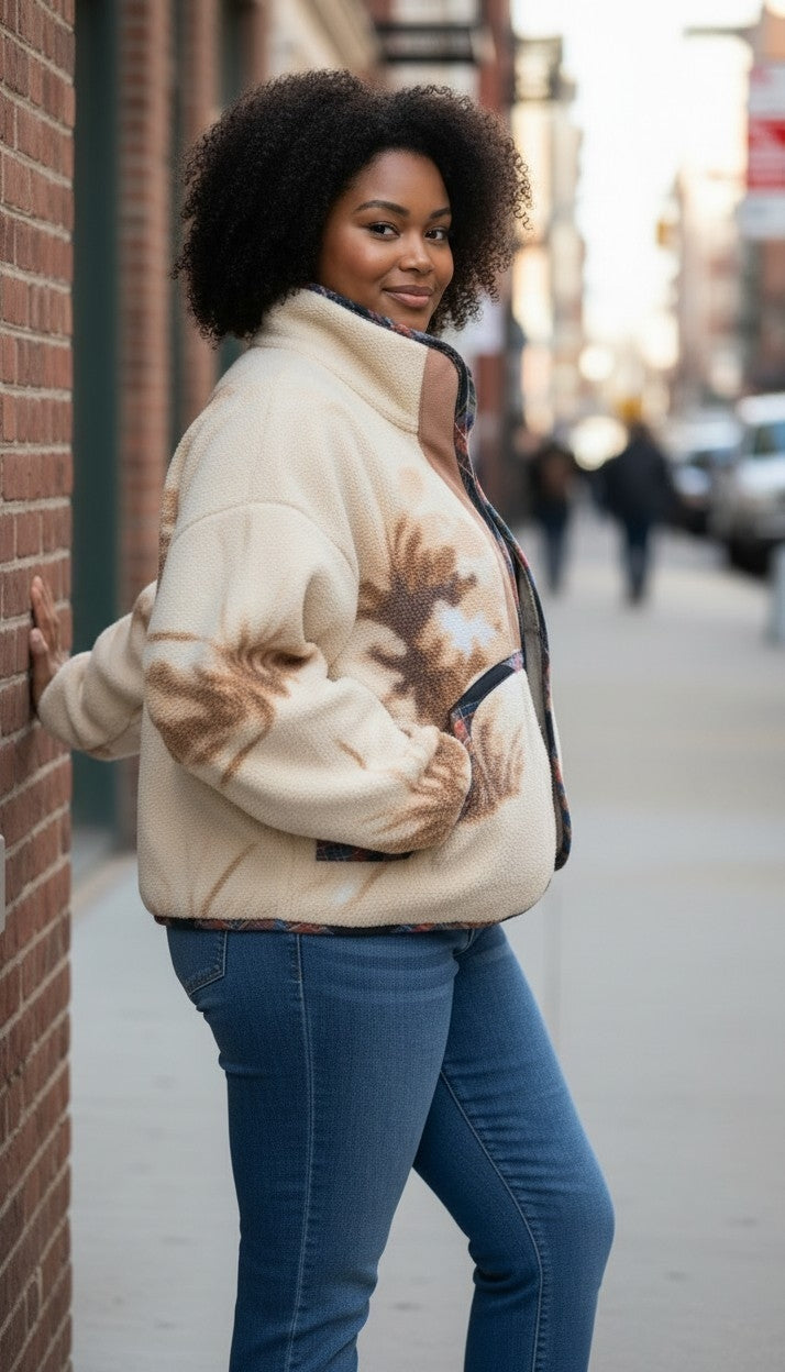 Oversized crop winter jacket