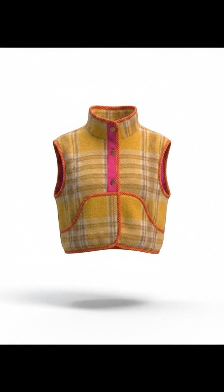 Oversized winter crop vest