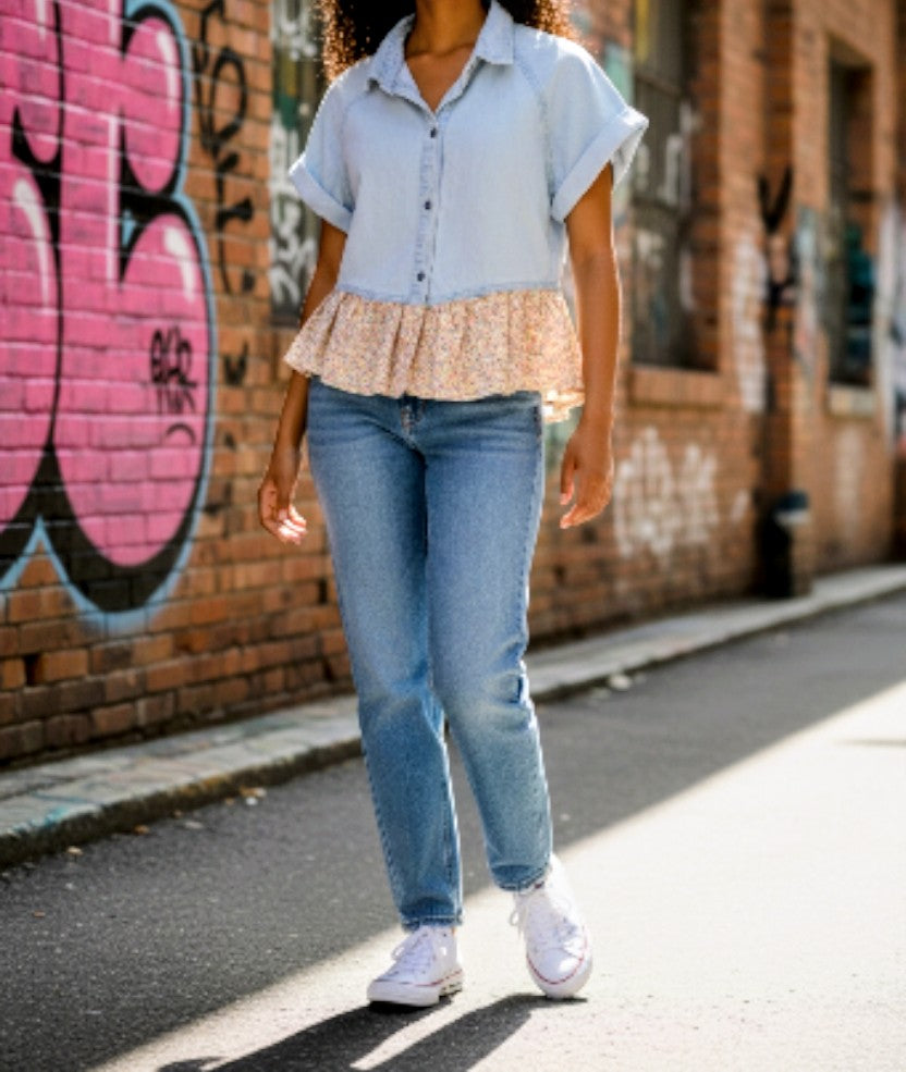 Lady luck denim shirt