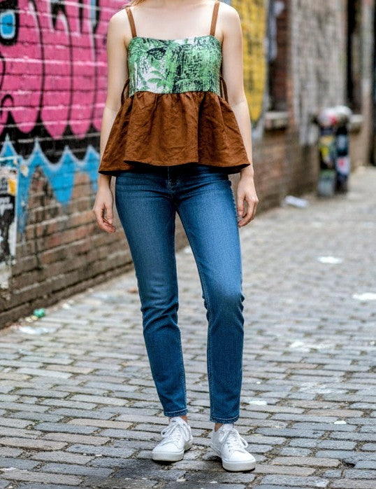 Vintage Linen swing tank