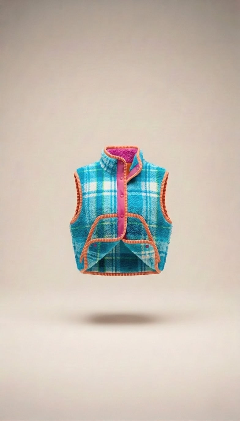 Oversized winter crop vest