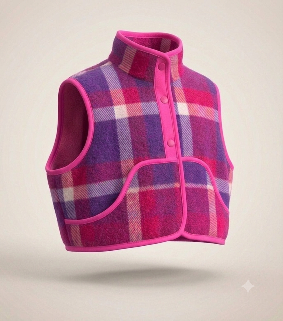 Oversized winter crop vest
